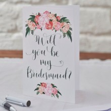 Will You Be My Bridesmaid - floral
